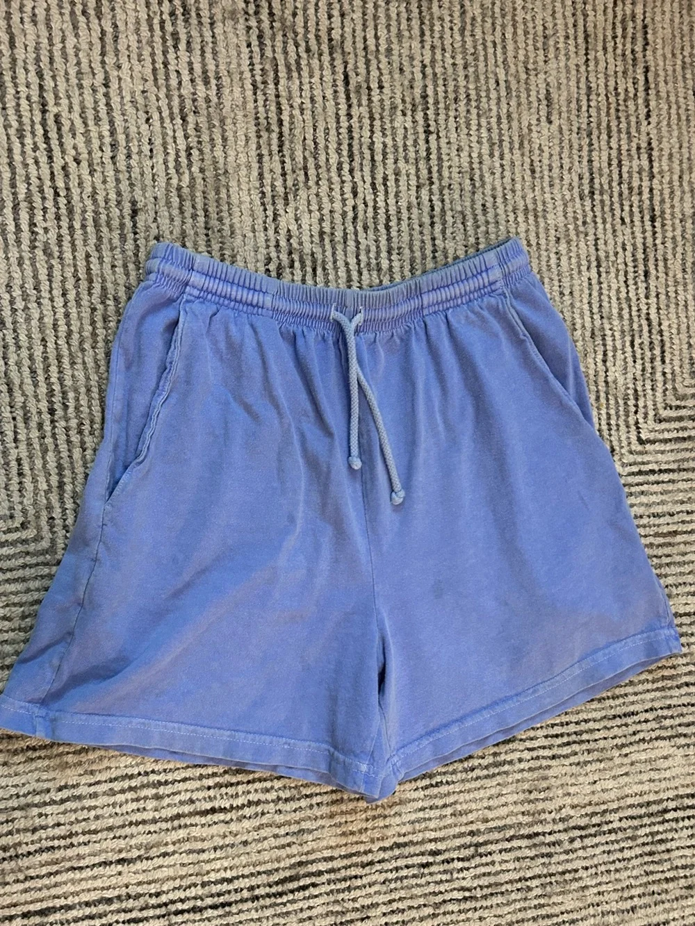 fresh produce Periwinkle Blue Casual Drawstring Shorts Size Small USA Made